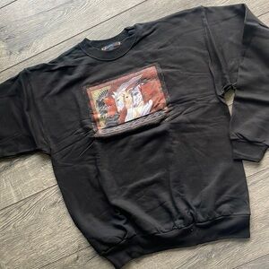 NWT laurel Burch top sweatshirt, black Morrocan Mares, size 2XL